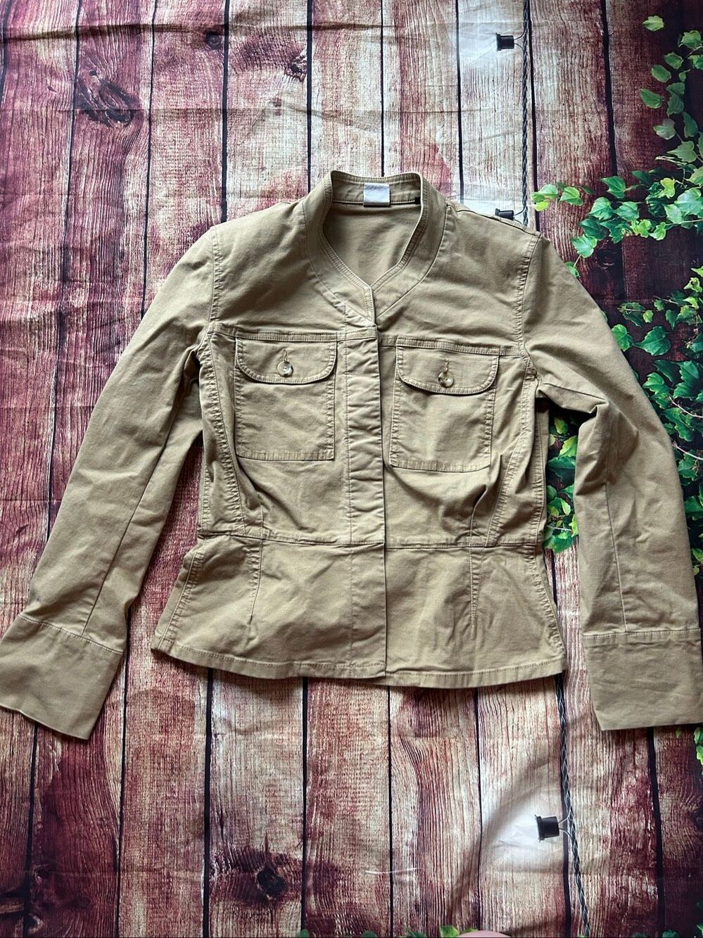 CAbi Float Blouse Style 5521 Khaki Jacket Size S